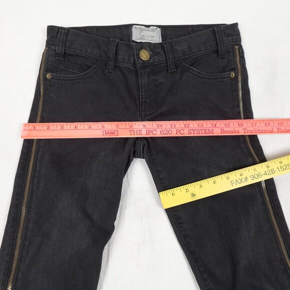 Current/Elliott The Side Zip Crop Jeans Women's 25 (30x28) Low Rise Tight Denim - Picture 12 of 13